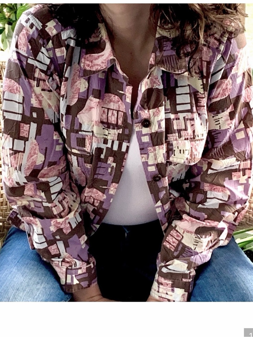 Christopher & Banks Geometric Pattern Jacket - Picture 3 of 5
